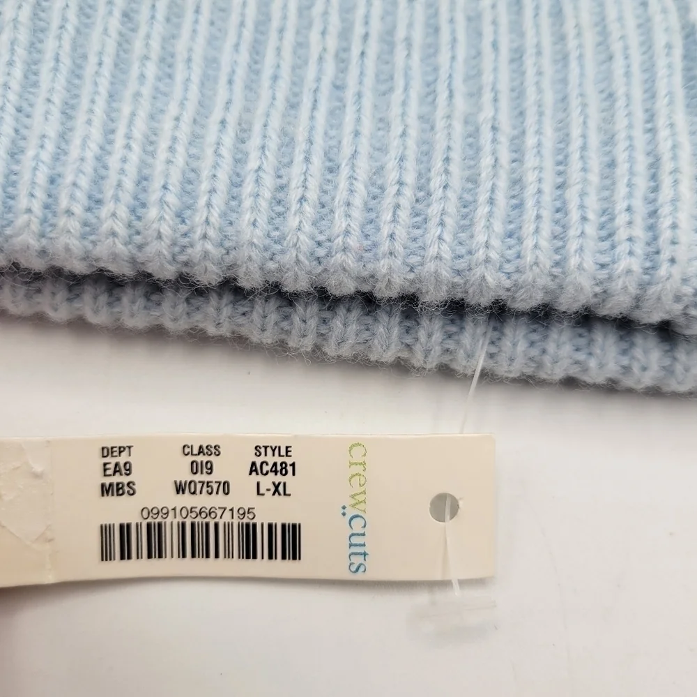 Crewcuts Blue with white star beanie hat cap L / XL age 8 -14